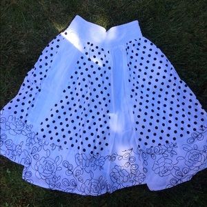 White polka dot skirt